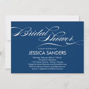 Elegant Script Bridal Shower Invitation
