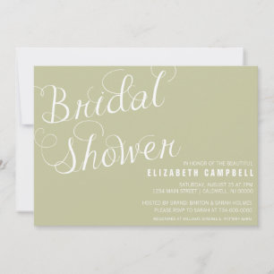 Elegant Script Bridal Shower Invitations