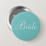 Elegant Script "Bride" 7.5 Cm Round Badge<br><div class="desc">Bridal party design.</div>