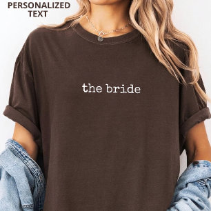 Elegant Script Bridesmaid Personalised Name Shirt