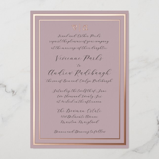 Elegant Script Burnished Lavender (Front)