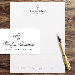 Elegant Script Business Letterhead Template