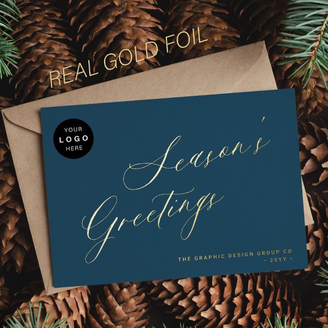 Elegant script business LOGO corporate gold (You can choose the color of the FOIL: GOLD, ROSE GOLD, or SILVER.)