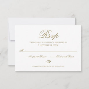 Elegant Script Calligraphy Formal Wedding RSVP Card