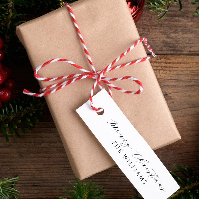 Elegant Script Calligraphy Merry Christmas Family Self-inking Stamp (Creator Uploaded)