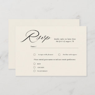 Elegant Script Calligraphy Wedding RSVP Cards