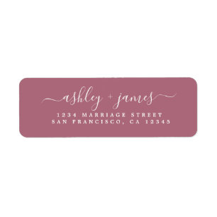 Elegant Script Cassis Wedding Return Address