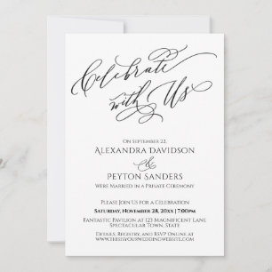 Elegant Script Celebrate with Us Reception Invitation