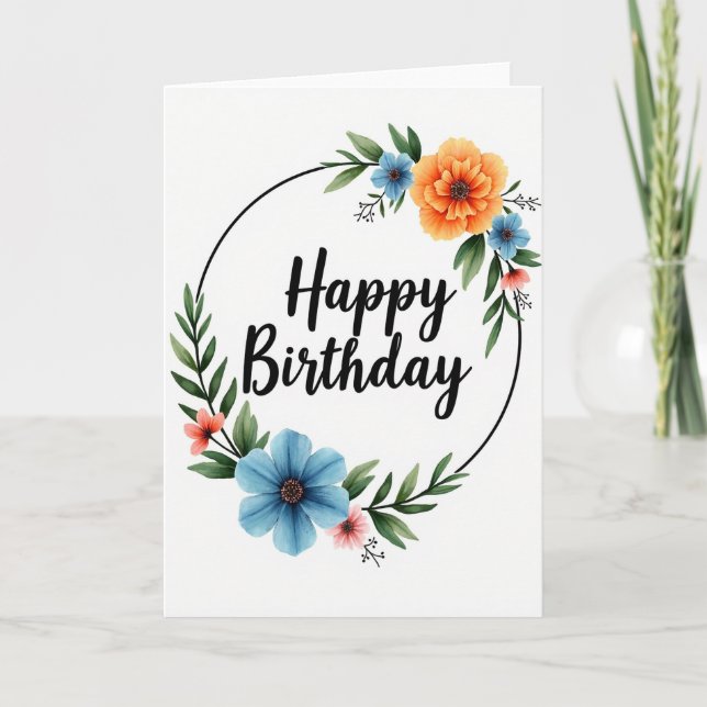 Elegant Script Celebration Card (Front)
