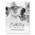 Elegant Script Celebration Of Life Memorial Photo