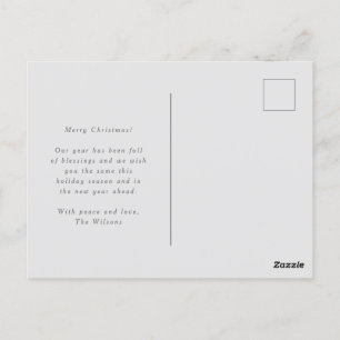 Elegant Script Christmas Blessings Holiday Postcard