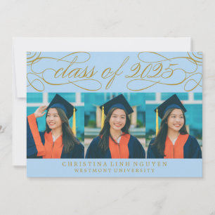 ELEGANT SCRIPT CLASS OF 2025 PHOTO GRADUATION INVITATION