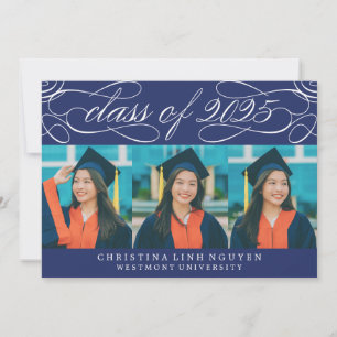 ELEGANT SCRIPT CLASS OF 2025 PHOTO GRADUATION INVITATION