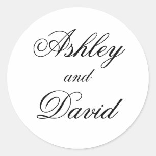 Elegant Script Classic Round Sticker