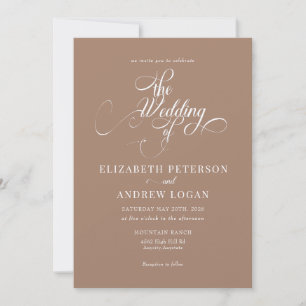 Elegant Script Classic Wedding Invitations