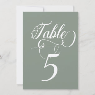 Elegant Script Classic Wedding Table Numbers