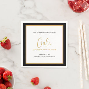 Elegant Script Corporate Gala Fundraiser Napkin