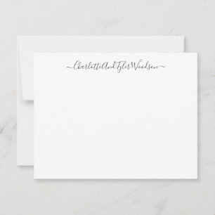 Elegant Script Couple Name Wedding Newlywed Card