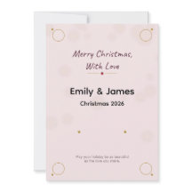 Elegant Script Couples Christmas Greeting