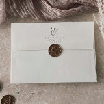Elegant Script | Cream Monogram Wedding Invitation Envelope<br><div class="desc">This elegant script cream monogram wedding invitation envelope is perfect for a simple wedding. The minimalist black and ivory design features fancy romantic typography with modern glam style. Customisable in any colour. Keep the design minimal and classy, as is, or personalise it by adding your own graphics and artwork. Personalise...</div>