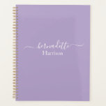 Elegant Script | Custom Name | Lavender Planner<br><div class="desc">If you're looking for a unique and stylish planner, you've come to the right place! This planner has a simple yet modern design, and even better, you can have your name printed in elegant script on a neutral background. It's the perfect gift for anyone special in your life, whether for...</div>