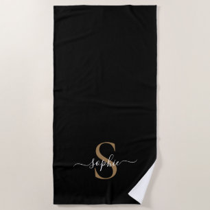 Elegant Script Custom Name Personalised Gift Beach Towel