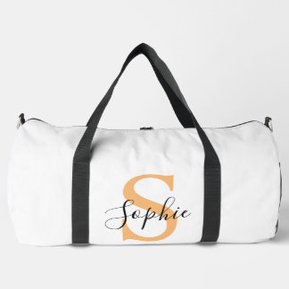 Elegant Script Custom Name Personalised Gift Duffle Bag