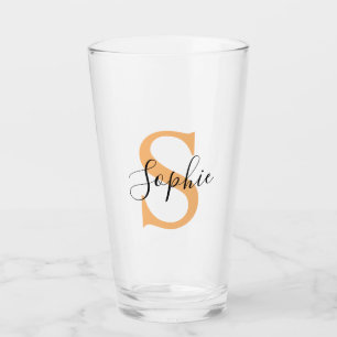 Elegant Script Custom Name Personalised Gift Glass
