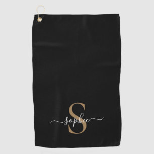 Elegant Script Custom Name Personalised Gift Golf Towel
