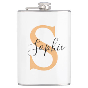 Elegant Script Custom Name Personalised Gift Hip Flask