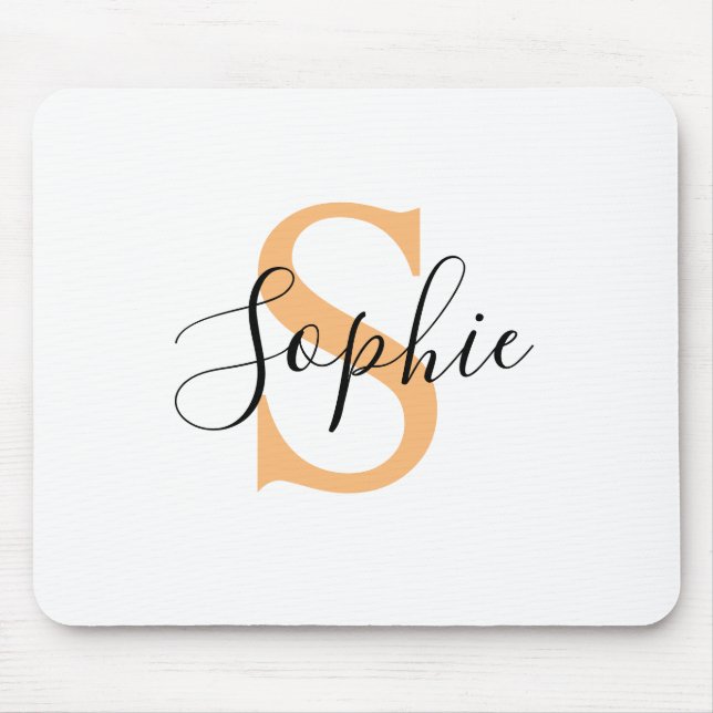 Elegant Script Custom Name Personalised Gift Mouse Pad (Front)