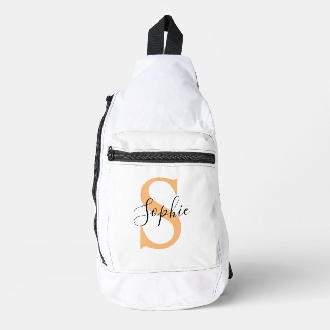 Elegant Script Custom Name Personalised Gift Sling Bag (Front)