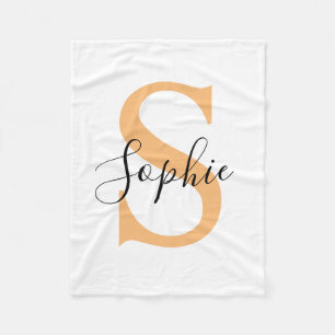 Elegant Script Custom Name Personalized Gift Fleece Blanket