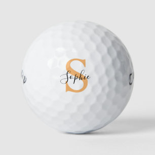 Elegant Script Custom Name Personalized Gift Golf Balls
