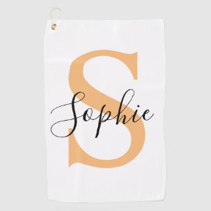 Elegant Script Custom Name Personalized Gift Golf Towel