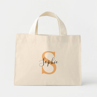 Elegant Script Custom Name Personalized Gift Mini Tote Bag