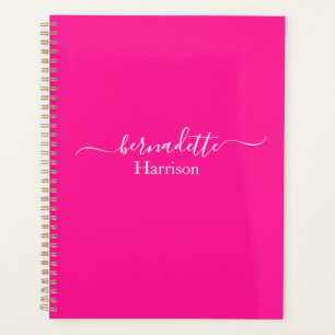 Elegant Script   Custom Name   Pink Planner