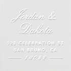 Elegant Script Custom Names Wedding Return Address