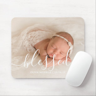 Elegant Script Custom Photo Mouse Pad