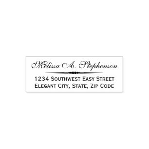 Elegant Script Custom Return Address Stamp