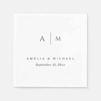 Elegant Script Custom Wedding Napkins