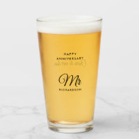 Elegant Script Customisable Surname Mr Anniversary