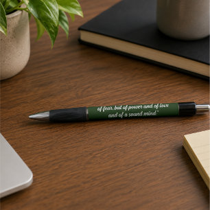 Elegant Script Dark Green Bible Verse