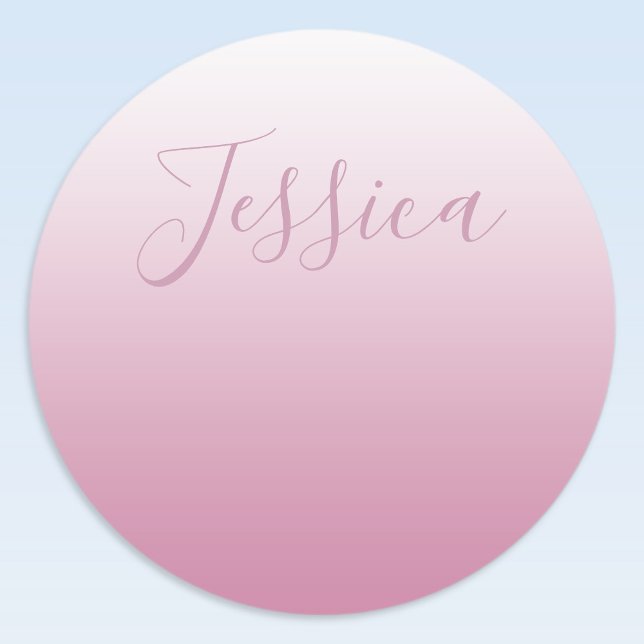 Elegant Script & Editable Pink (any colour) Ombre (Creator Uploaded)