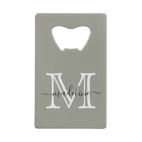 Elegant Script Evergreen Fog Monogram