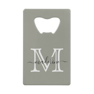 Elegant Script Evergreen Fog Monogram