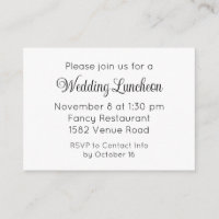 Elegant Script Extra Wedding Event Invitation