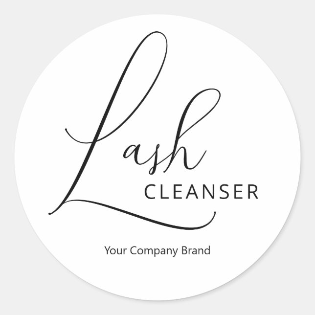 Elegant Script Eyelash Cleanser Product Label (Front)