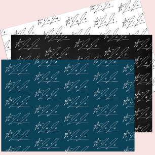 Elegant Script  Fa La La Text Pattern Gift Wrapping Paper Sheet