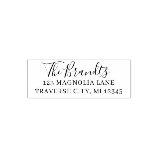 Elegant Script Family Fancy Name  Self-inking Stamp